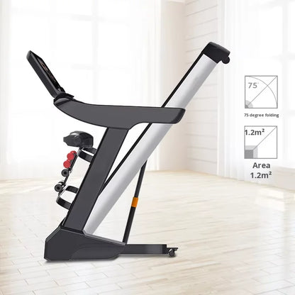 Hot Seller Luxury Large LED Screen Electric Treadmill Foldable Multi-Function Wireless Touch Shock Absorption for Home Exercise