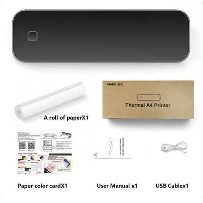 Marklife D210 A4 Thermal Printer OEM/ODM Certified 203dpi for Printing Documents Tattoo Paper FCC/RoHS/UKCA Certified