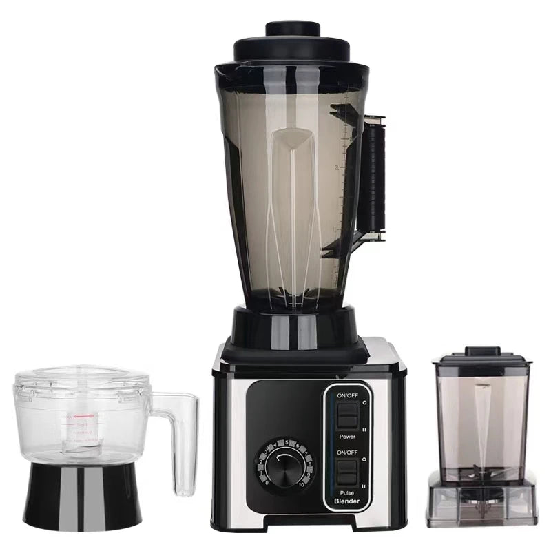 2025 New 2.5L 3-in-1 Stainless Steel Kitchen Appliances Commercial Mixer Smoothie Juicer Food Processor Silver Crest Household