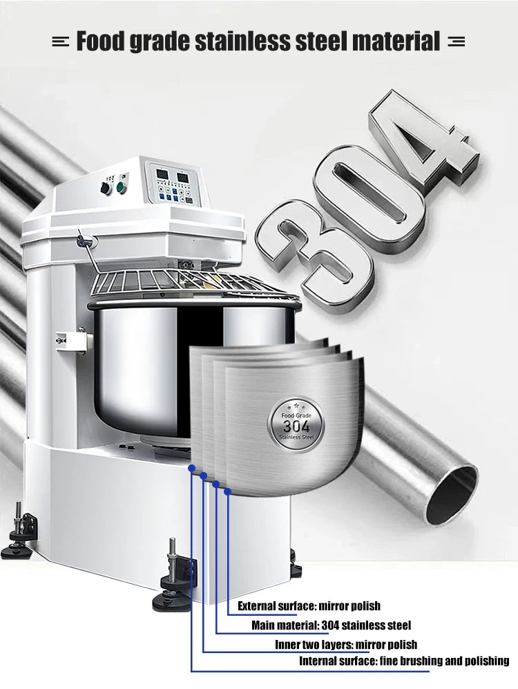 High Quality Commercial Bread Making Machine Taiwan Dough Mixer 15kg 25kg 50kg 75kg 100kg Bakery 10kg Bread Dough Mixer