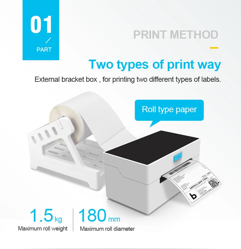 High-Speed 4X6 Barcode Printer 9920 USB110mm 203DPI Shipping Address Thermal Label Maker Stock Product