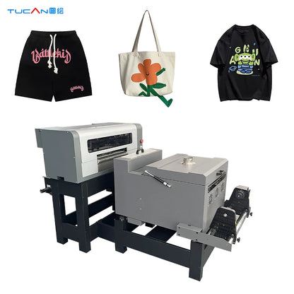 A2 Size Dtf Printer with Xp600 I1600 I3200 Printhead with Shaker Machine Cmyk White Color