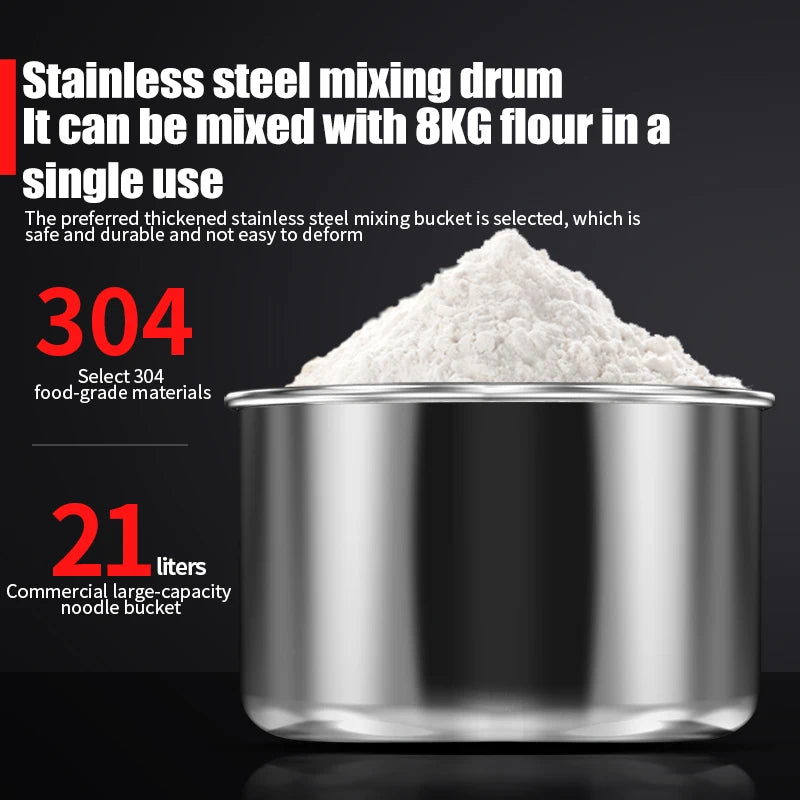 10L Commercial Dough Mixer - Heavy Duty Kneading Machine for Bakery & Pasta