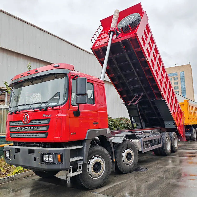 New Shacman F3000 60ton Dump Truck Heavy Duty Diesel Tipper 8x4 Drive Wheel Euro 2 Emission Weichai Engine Fast Gear Box Left