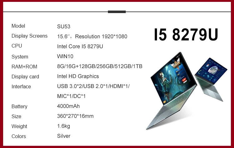 Hot Sale Factory Direct 15.6 Inch Laptop Core I7 10Th Gen New  Notebook Computer I7 Gaming Laptop De Segunda Mano Computadoras
