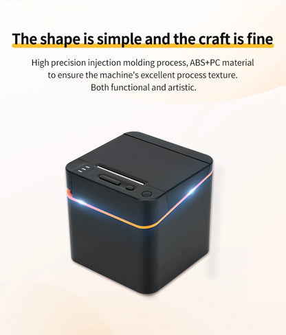 Thermal Receipt Printer, 58mm Max-Width POS Printer with High-Speed Printing Small POS Bill Printer for Restaurant Sales Retail