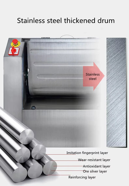 Automatic 15kg-50kg Stainless Steel Horizontal Spiral Bread Dough Mixer Machine Flour & Biscuit Mixer for Bakeries for Wheat