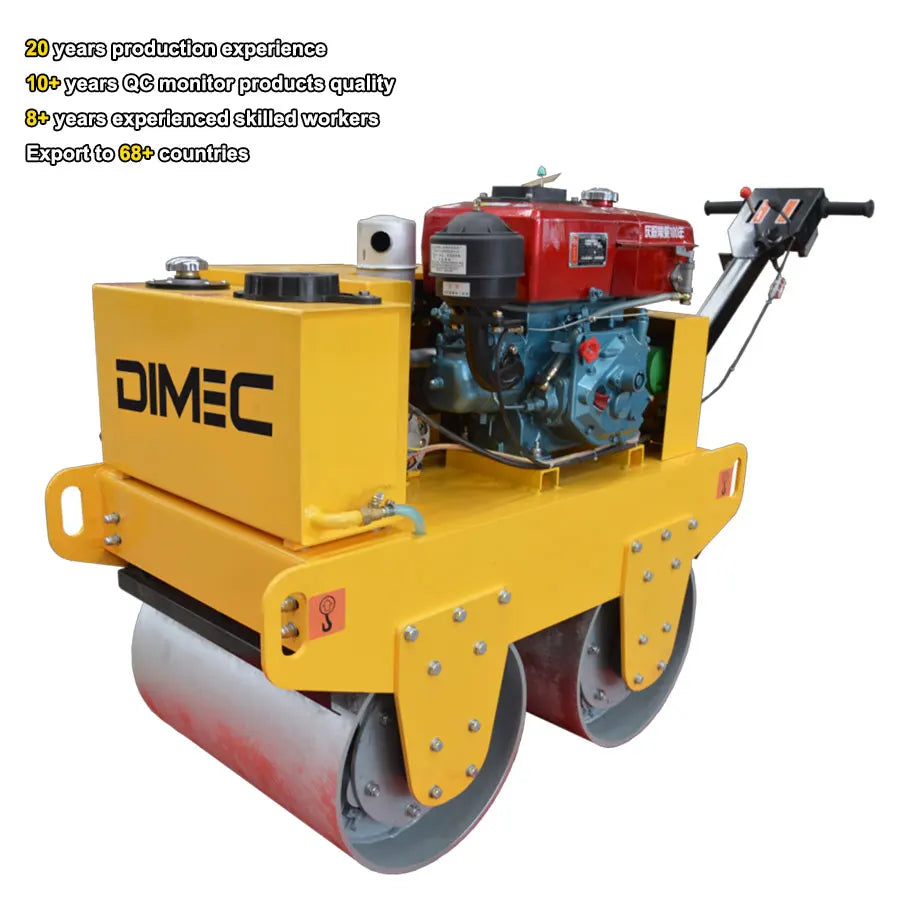 PME-R600 9.0HP Mini Asphalt Double Wheels Vibration Construction Compactor Roller for Sale