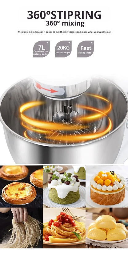 Factory Direct Commercial Fully Automatic Milk Cream Egg Mixer 5-Bowl 304 Stainless Steel High Productivity Bakery