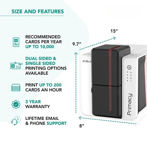 High Quality Evolis Primacy 2 NFC Business Club Student Staff Membership Driver's License Plastic Pvc Id Card Printer