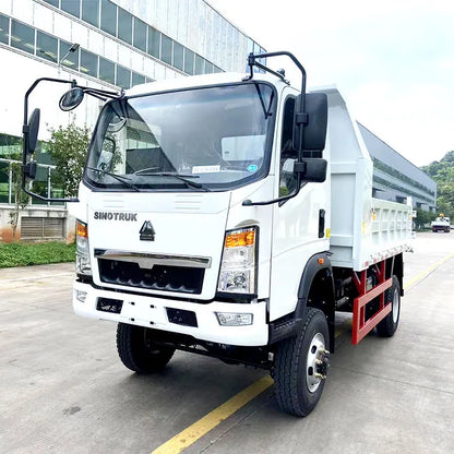 New Howo Sinotruk 5 Ton Dump Truck 4x4 Drive Wheel Mini Tipper 6 Wheels Light Duty Cargo Tank Diesel Fuel Right Steering Cabin