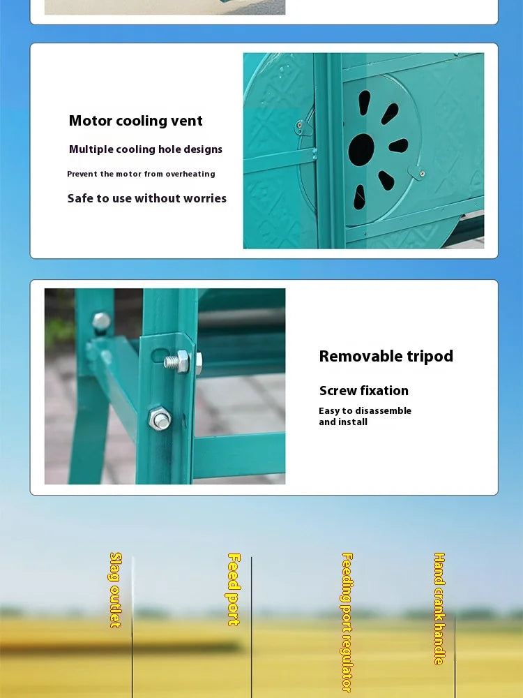 High Efficiency Grain Sorting and Seed Cleaning Machine Agriculture Winnower and Vibration Screening Machine