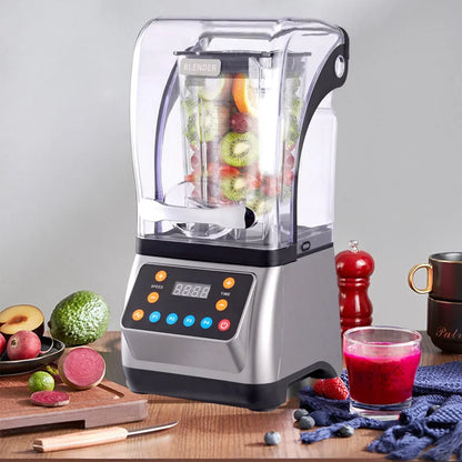 2025 New Product with Cover Mute Multi-functional Ice Machine Juicer Merchant Dual-purpose High-power Ice Crusher Milk Tea Shop