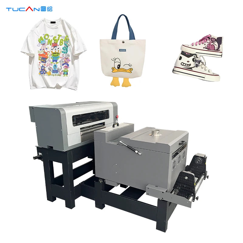 A2 Size Dtf Printer with Xp600 I1600 I3200 Printhead with Shaker Machine Cmyk White Color