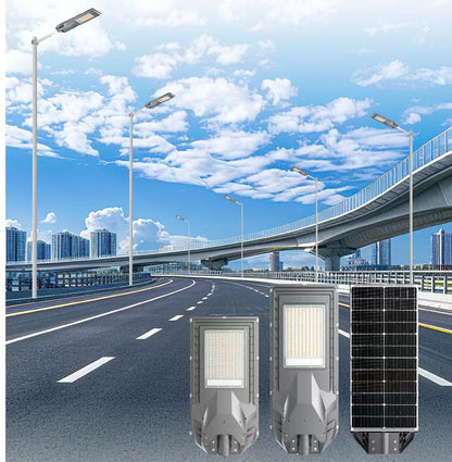 8000K High Lumen LED Solar Street Light 500W & 1000W IP67 Waterproof Outdoor Waterproof Solar Street Lamp with Induction