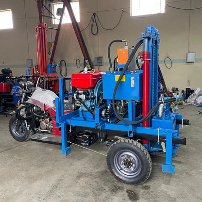 Hot Selling 100m, 150m, 200m Motorcycle Water Well Drilling Rig Factory on Sale