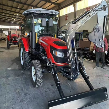 Optimized Performance 70HP 4WD Agricultural Tractor Compact Front Loader High-Torque Crawler Gear Drive High Safety Core Motor
