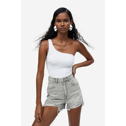 H&M Wanita High-waisted denim shorts