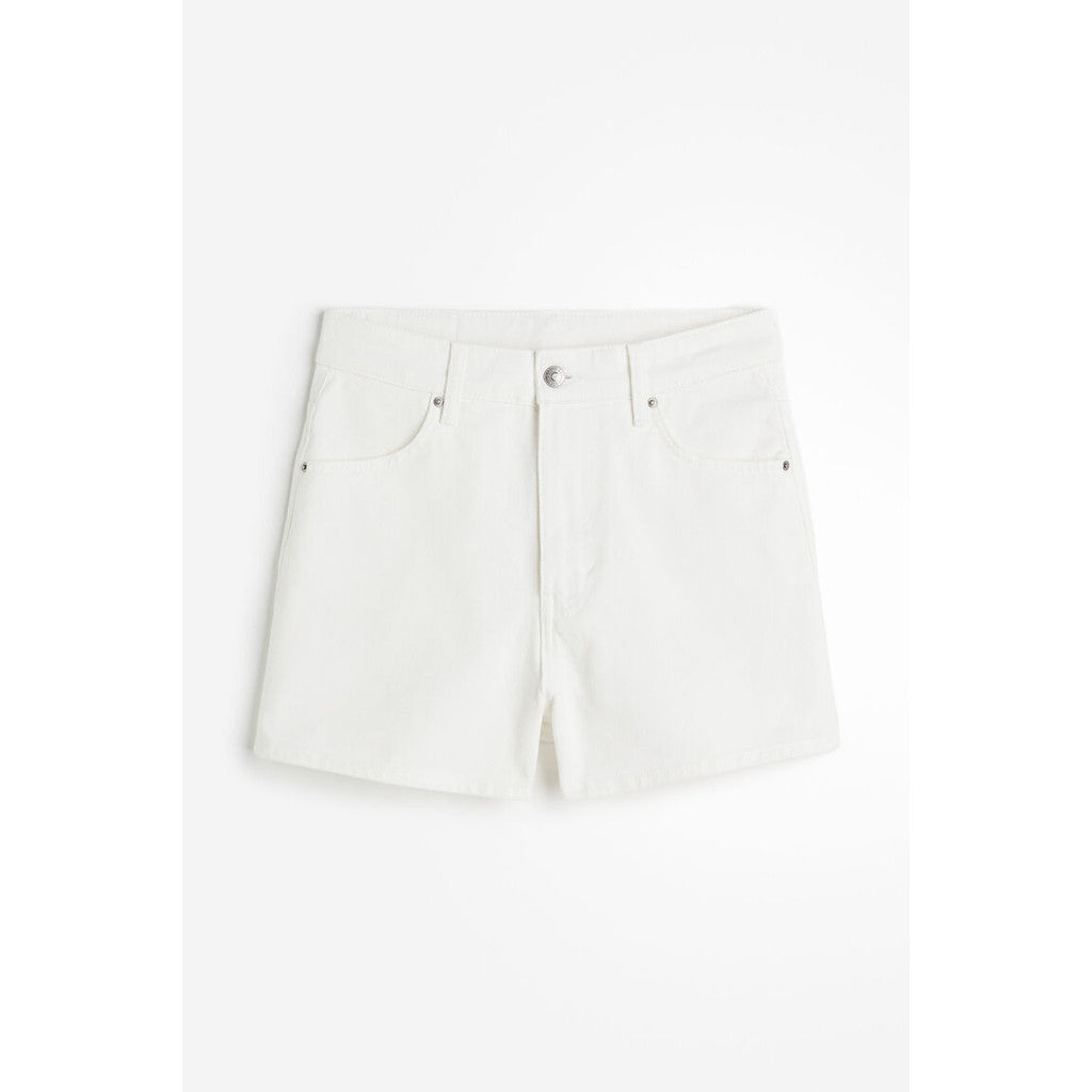 H&M Wanita High Denim Shorts White
