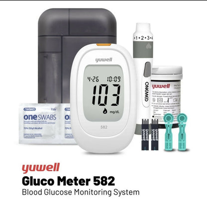 ￼YUWELL Blood Glucose Meter 582 SET - Alat Cek Gula Darah