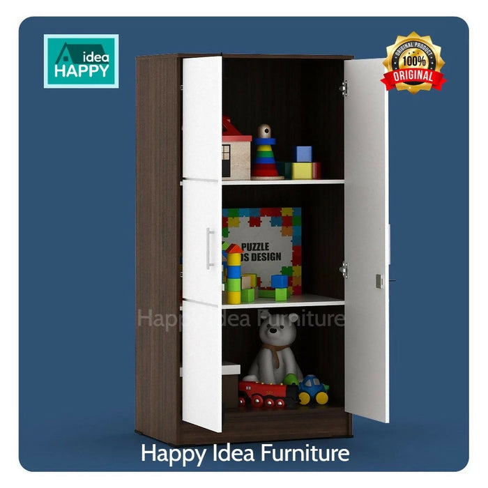 Lemari Pakaian Murah 2 Pintu Full Rak Lemari Anak Baby Locker Pira Metropolis - Alba BLS 60