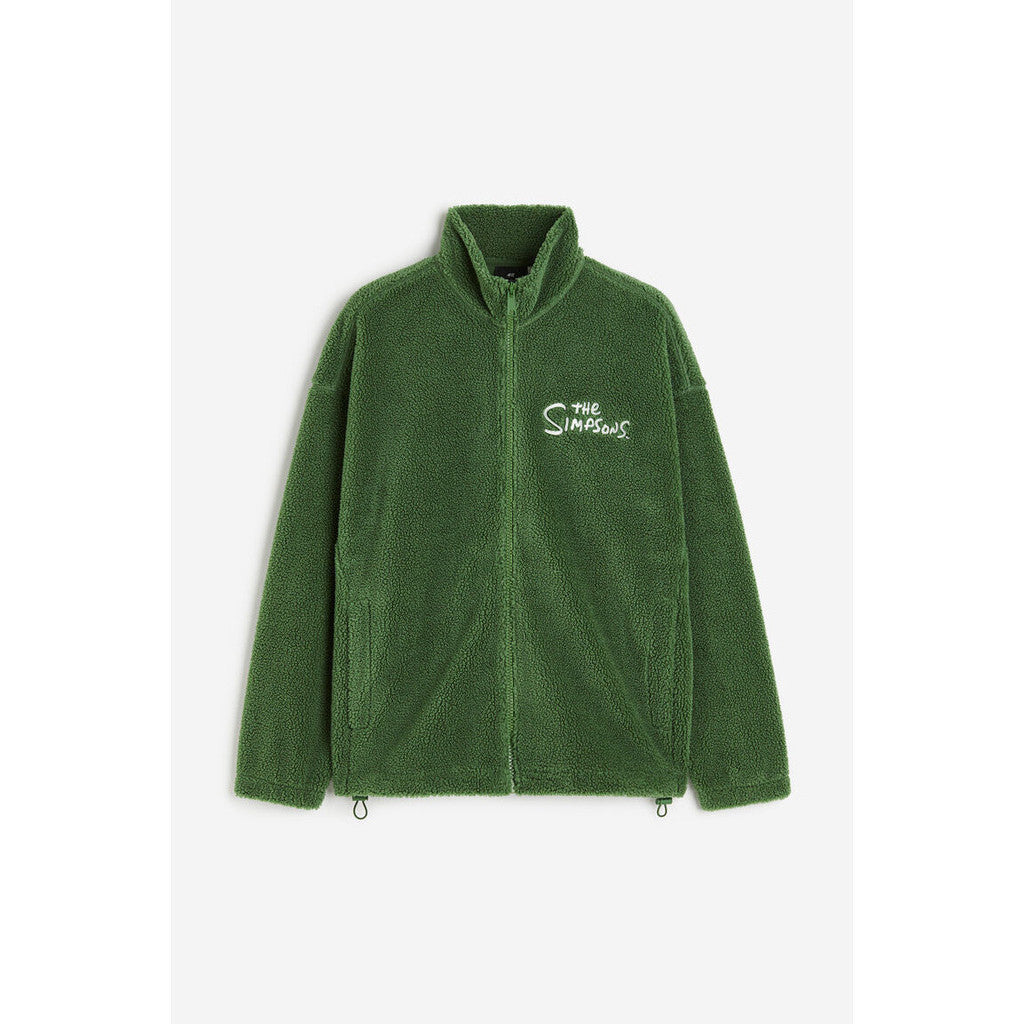H&M Pria Oversized Fit Teddy jacket 1201596_1
