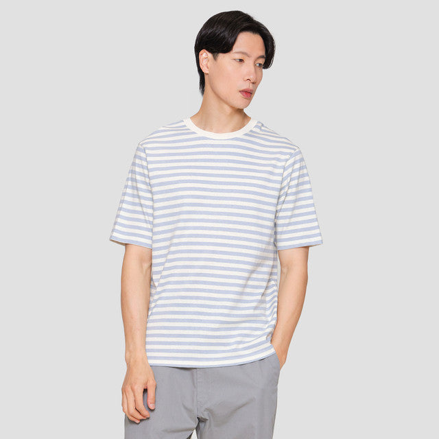 Suko Oversized Striped Tee Print Kaos Lengan Pendek Pria 120790664
