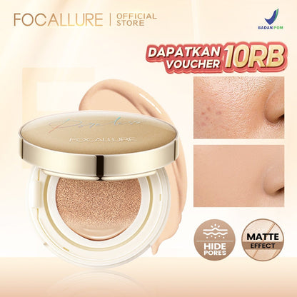 FOCALLURE Poreless BB Cushion Foundation Full Coverage #GoldenAge