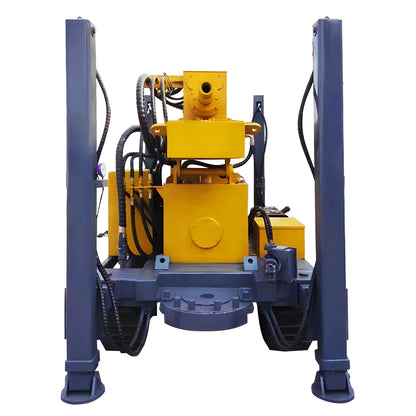 180 Meter Full Hydraulic Crawler Water Well Drilling Rig Diesel for Home Farm New Gearbox Pump Rock Drill Ore Home Use