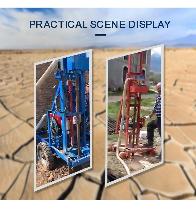 150 Meters Depth Diesel Engine Portable Dth Water Well Drilling Rig Small Bore 200M Cheap Small Water Well Drilling Rig Machine