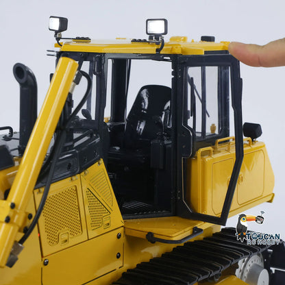 1/12 D65EX RC Metal Hydraulic Bulldozer Radio Controlled Heavy Machine Model Construction Car I6S Light Sound Finished Vehicle