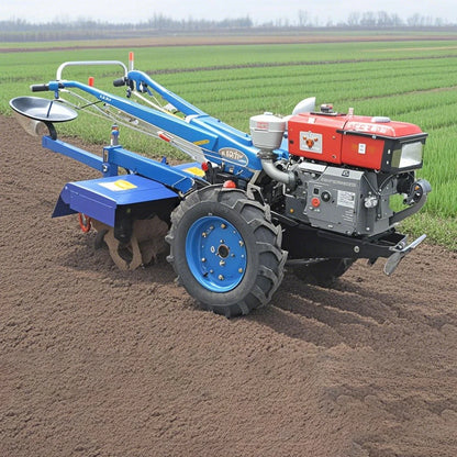 For 8HP 15HP 22HP Mini diesel Walking Hand Tractor Tiller Agricultural Walking Tractor Tiller Cultivator