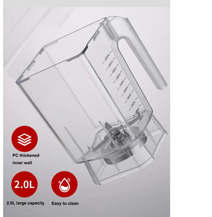 HXL Smoothie Machine for Milk Tea Shops with Cover, Silent Juicer, Blender, Ice Crusher