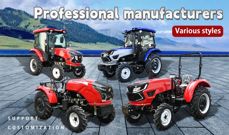 Wholesale Four Wheel 4x4 Compact Mini Farm Garden Tractors with Mower