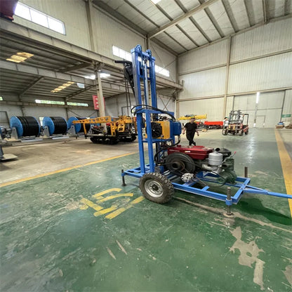 Heavy Borehole Equipment Portable Drilling Rig Di esel Engine Used Borehole Water Drilling Machine