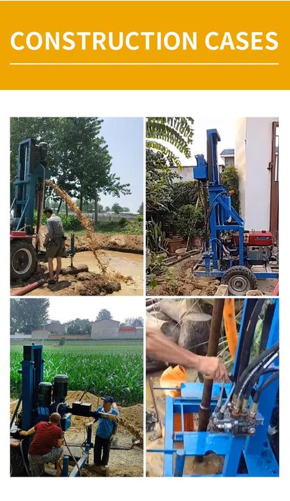 Heavy Borehole Equipment Portable Drilling Rig Di esel Engine Used Borehole Water Drilling Machine