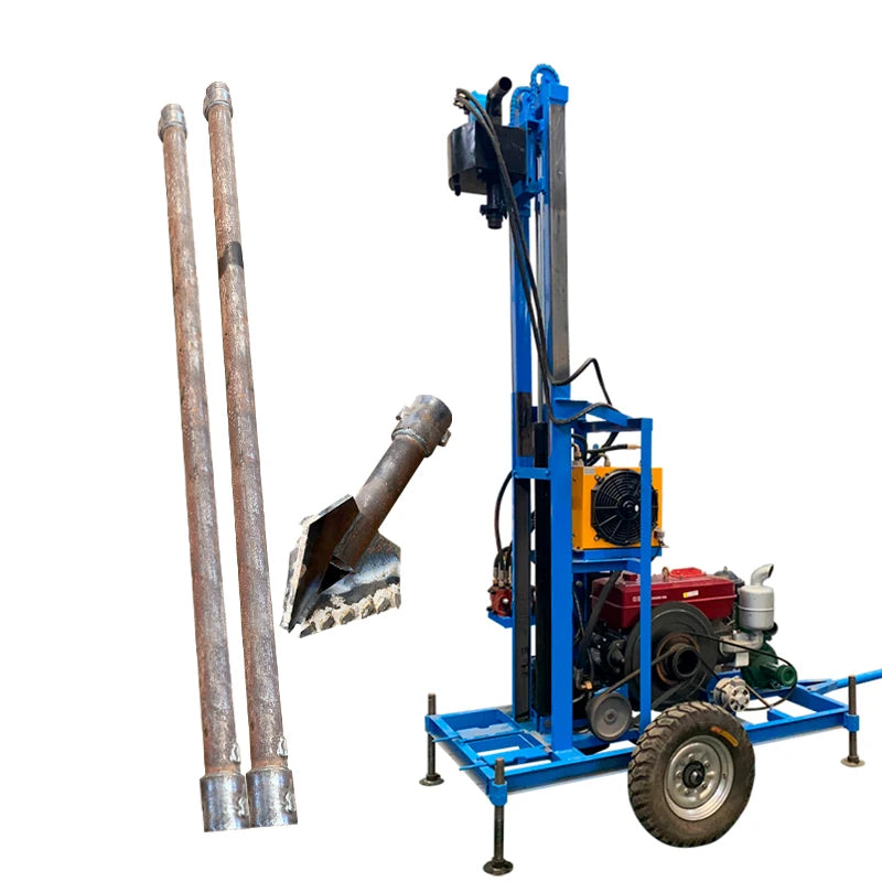 Heavy Borehole Equipment Portable Drilling Rig Di esel Engine Used Borehole Water Drilling Machine
