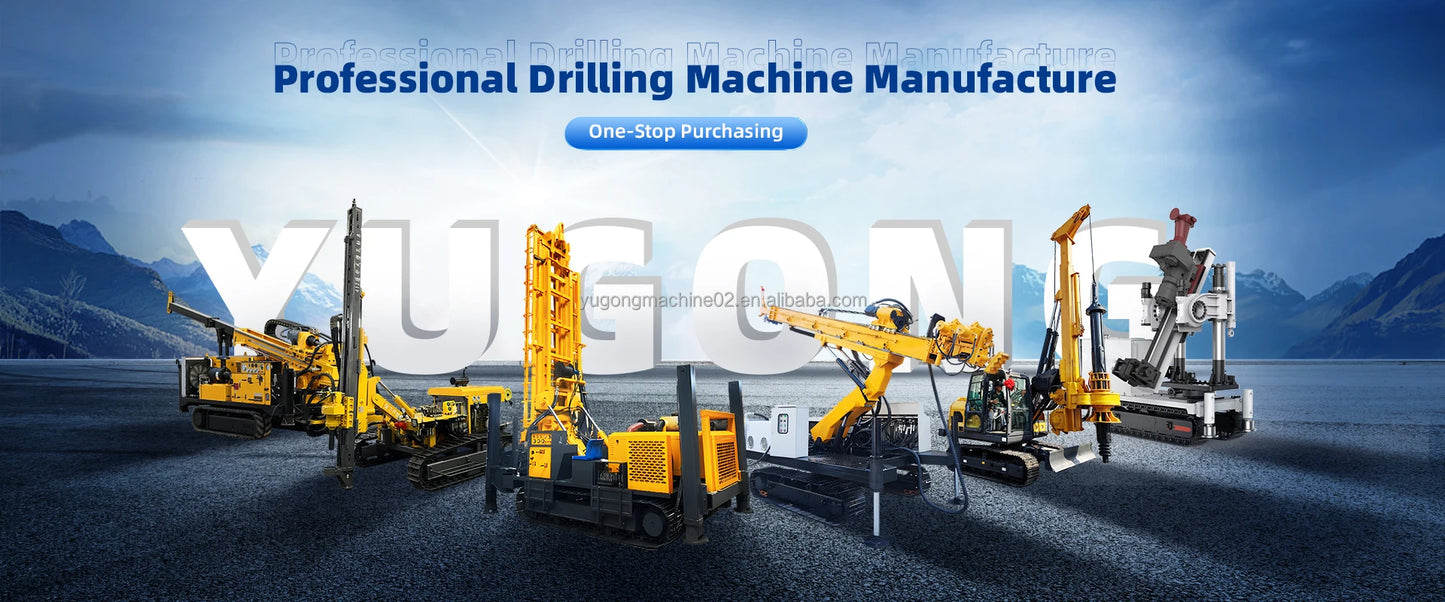 180 Meter Full Hydraulic Crawler Water Well Drilling Rig Diesel for Home Farm New Gearbox Pump Rock Drill Ore Home Use