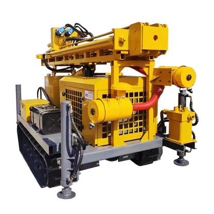 180 Meter Full Hydraulic Crawler Water Well Drilling Rig Diesel for Home Farm New Gearbox Pump Rock Drill Ore Home Use