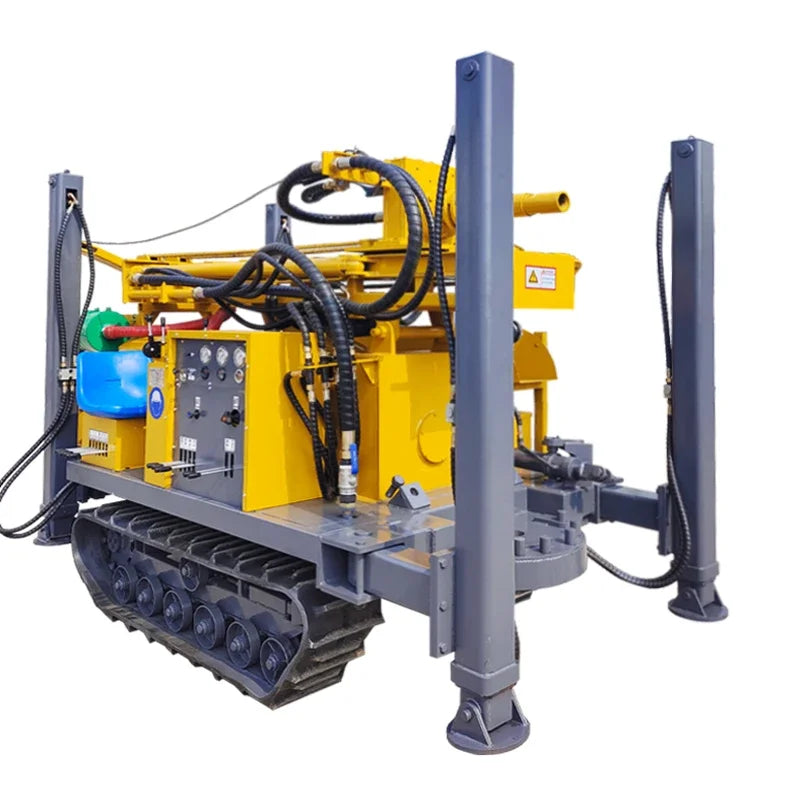180 Meter Full Hydraulic Crawler Water Well Drilling Rig Diesel for Home Farm New Gearbox Pump Rock Drill Ore Home Use