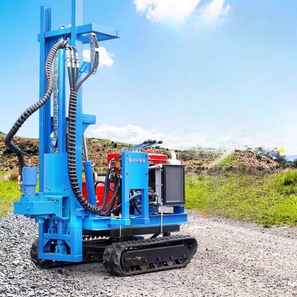 Crawler down-the-hole drill rig photovoltaic pile driver rock mine drilling rural small spiral courtyard ground nail