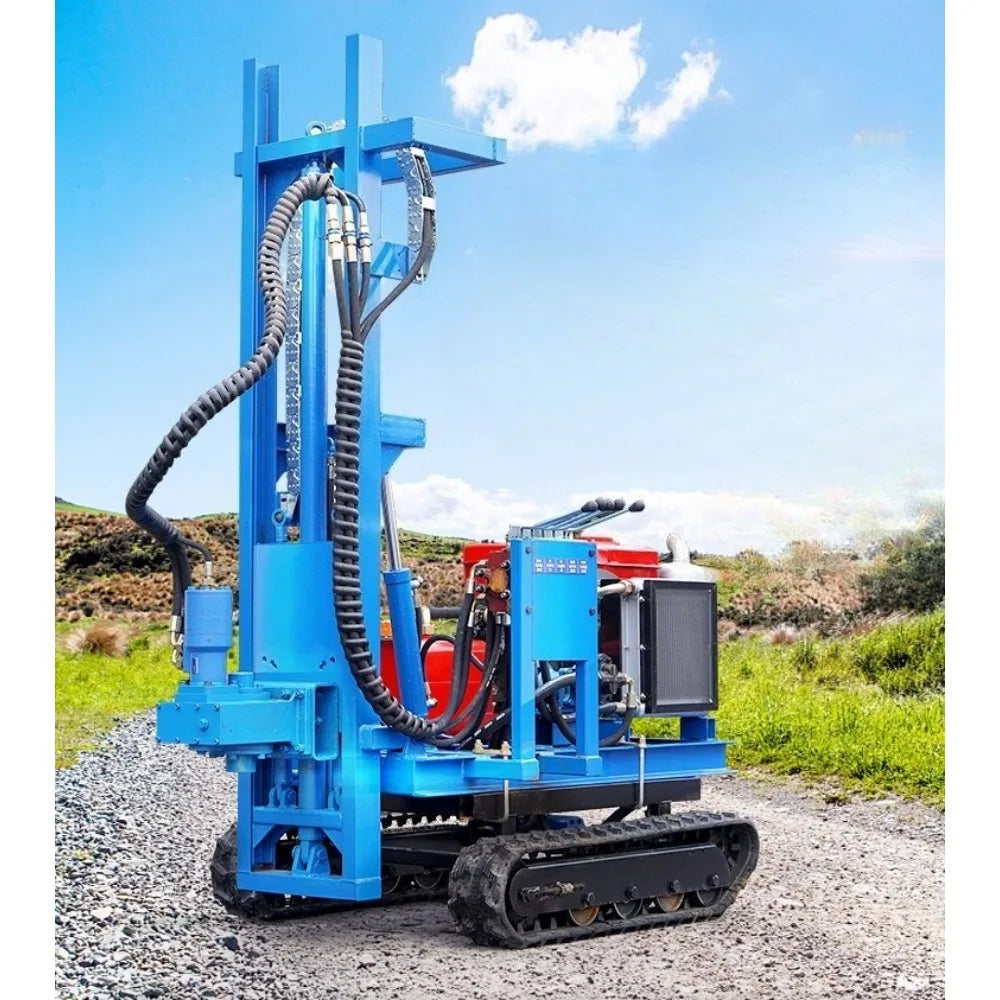 Crawler down-the-hole drill rig photovoltaic pile driver rock mine drilling rural small spiral courtyard ground nail