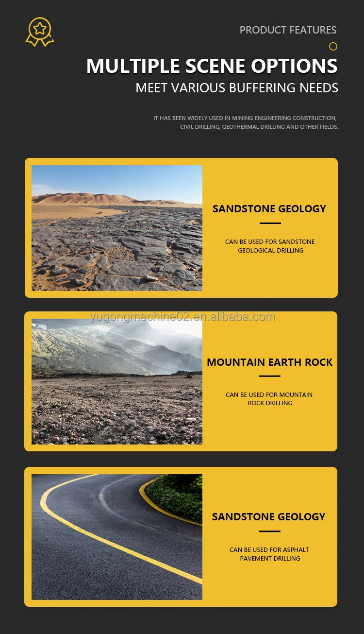 180 Meter Full Hydraulic Crawler Water Well Drilling Rig Diesel for Home Farm New Gearbox Pump Rock Drill Ore Home Use