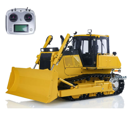 1/12 D65EX RC Metal Hydraulic Bulldozer Radio Controlled Heavy Machine Model Construction Car I6S Light Sound Finished Vehicle