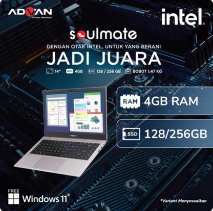 LAPTOP - ADVAN SOULMATE 4/128GB