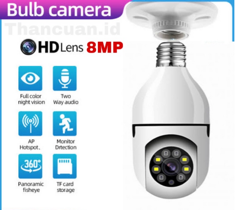 CCTV Lampu V380 Pro 8MP Plus Modem Advan Wifi