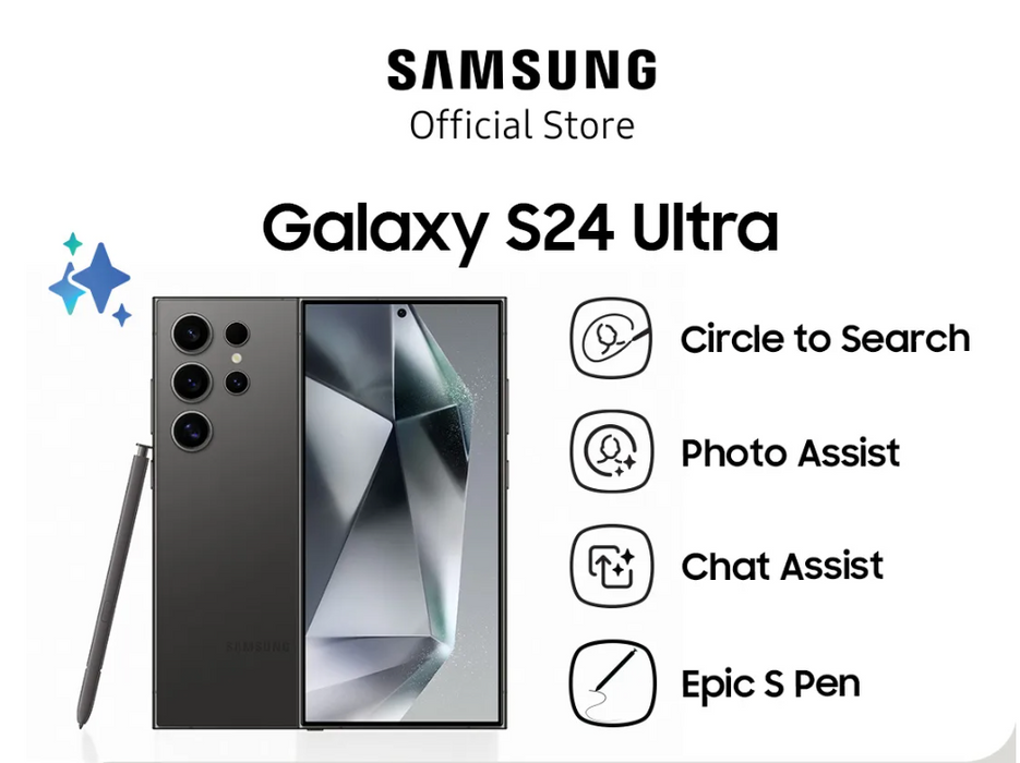 Batch 1 - Samsung Galaxy S24 Ultra 12/1TB [Upgrade dari 12/512GB] Handphone AI, Smartphone, S Pen