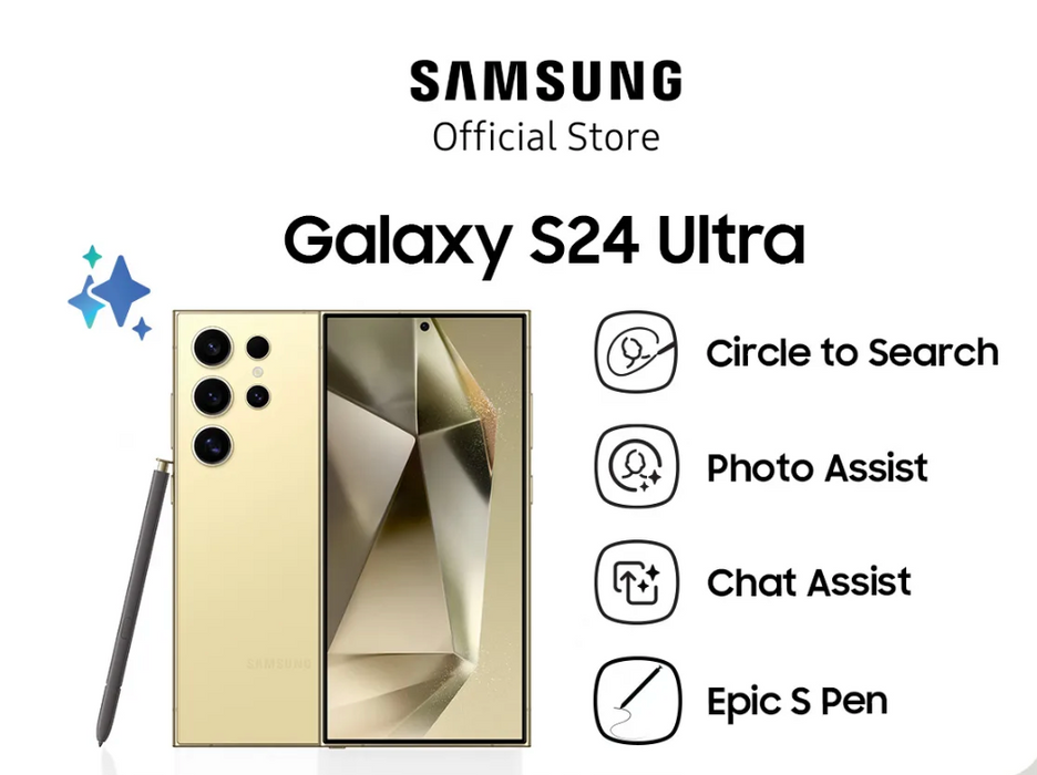 Batch 1 - Samsung Galaxy S24 Ultra 12/1TB [Upgrade dari 12/512GB] Handphone AI, Smartphone, S Pen