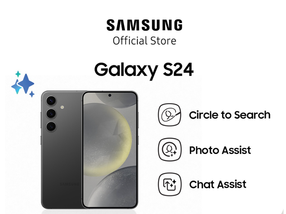 Upgrade from 8/256GB] Samsung Galaxy S24 8/512GB - Onyx Black, Handphone AI, Kamera 50MP