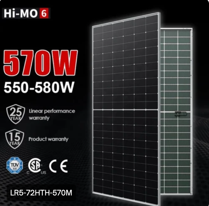 Panel Surya Solar Cell Longi 570W HiMo 6 Monocrystalline photovoltaic - LR5-72HTH-570M